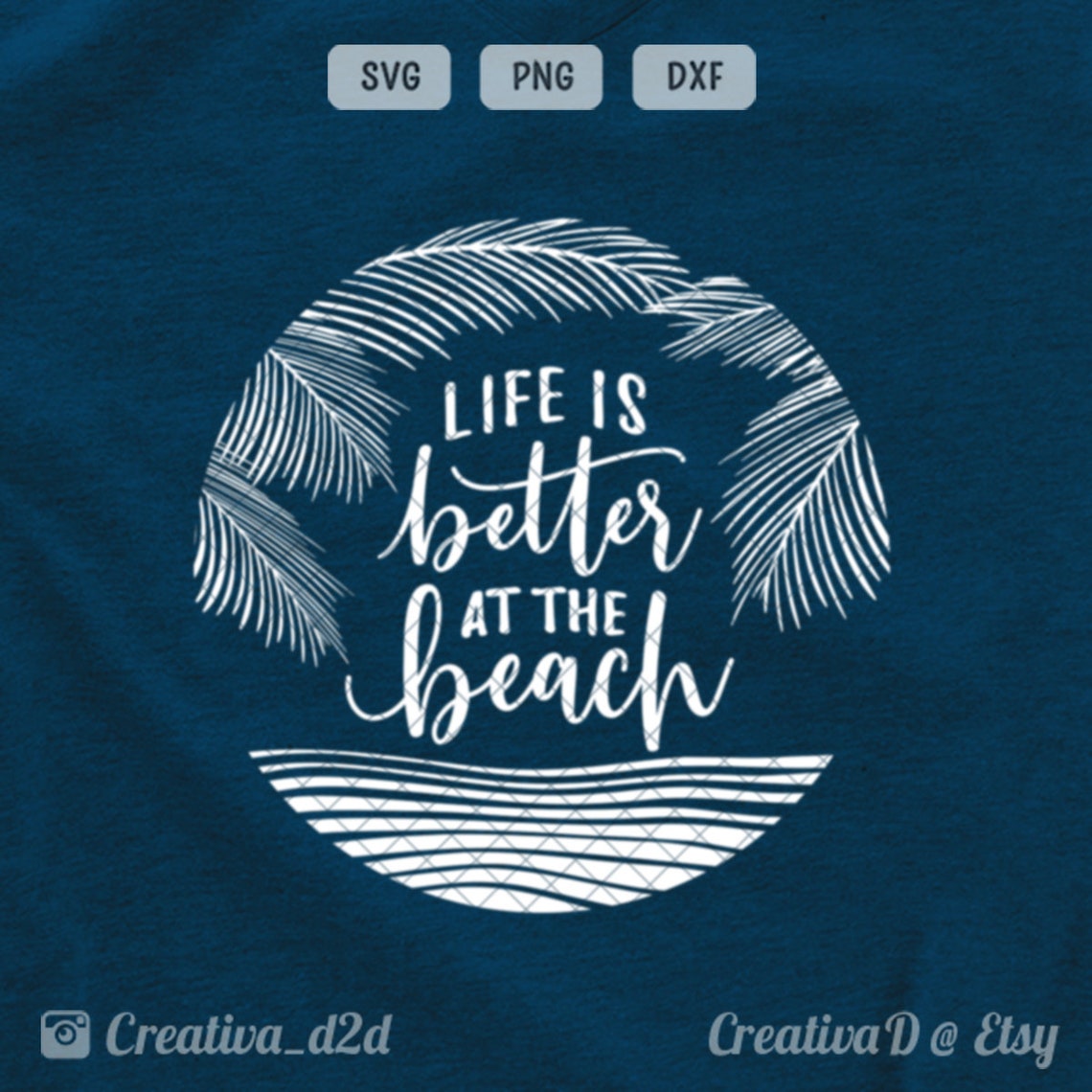 Life Is Better at The Beach SVG PNG DXF Round Summer Svg Beach | Etsy