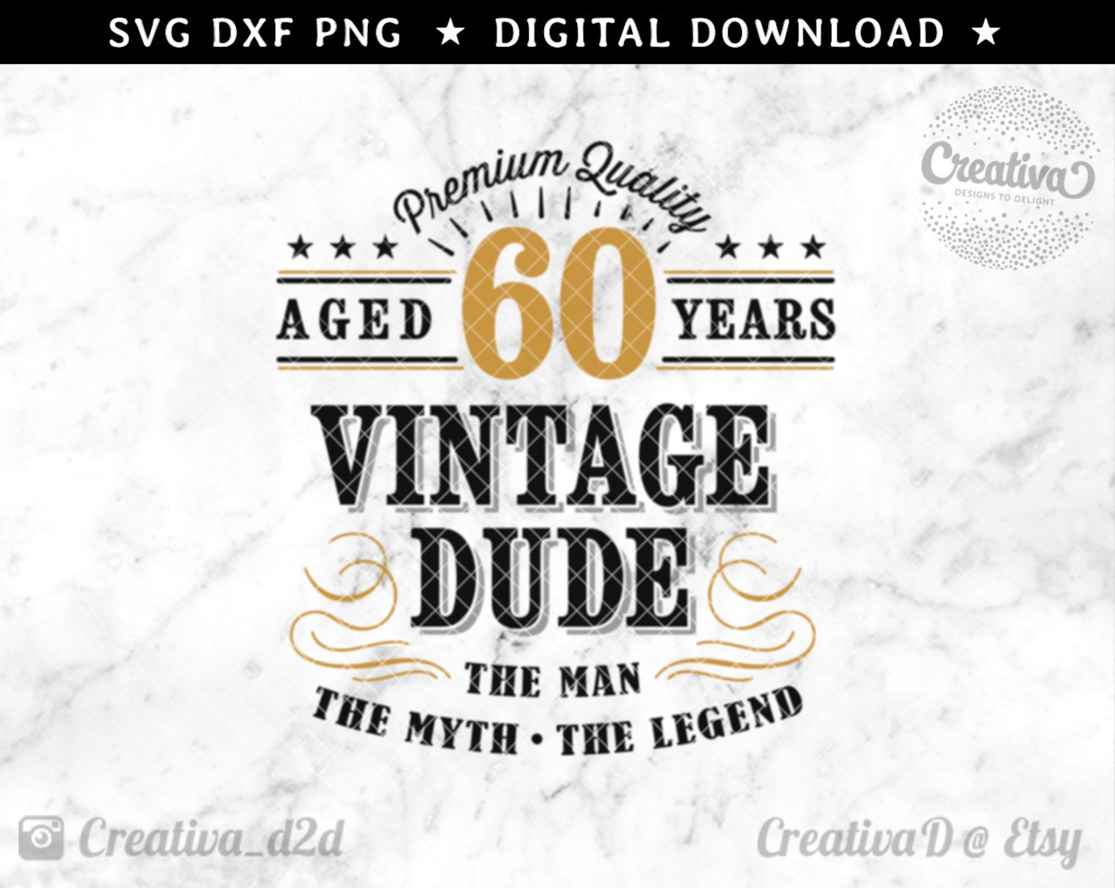 60th Birthday SVG 60 Vintage Dude Svg Dude Svg Men's | Etsy