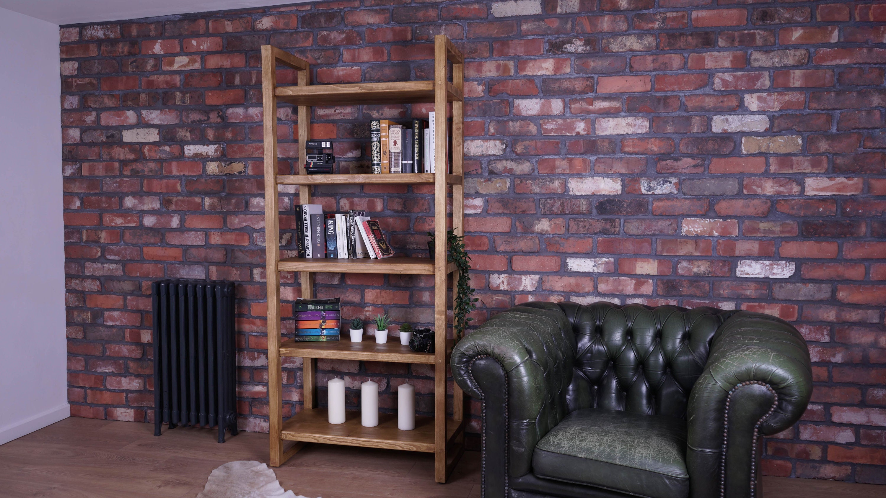 Freestanding Wooden Chunky Shelving Unit Bookshelf Display Etsy UK