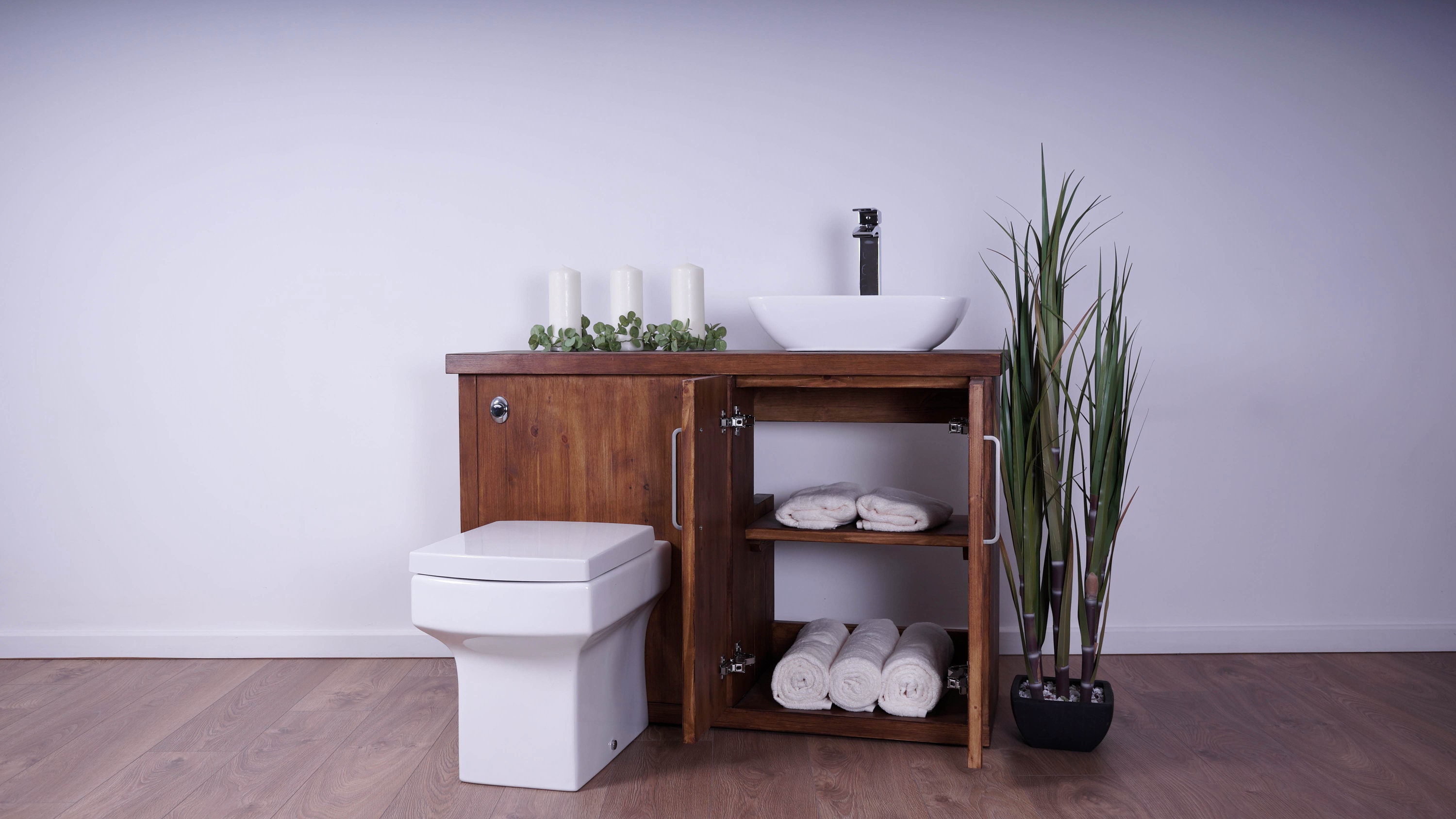 Combination Bathroom Vanity Unit & Back to Wall Toilet Unit Etsy UK