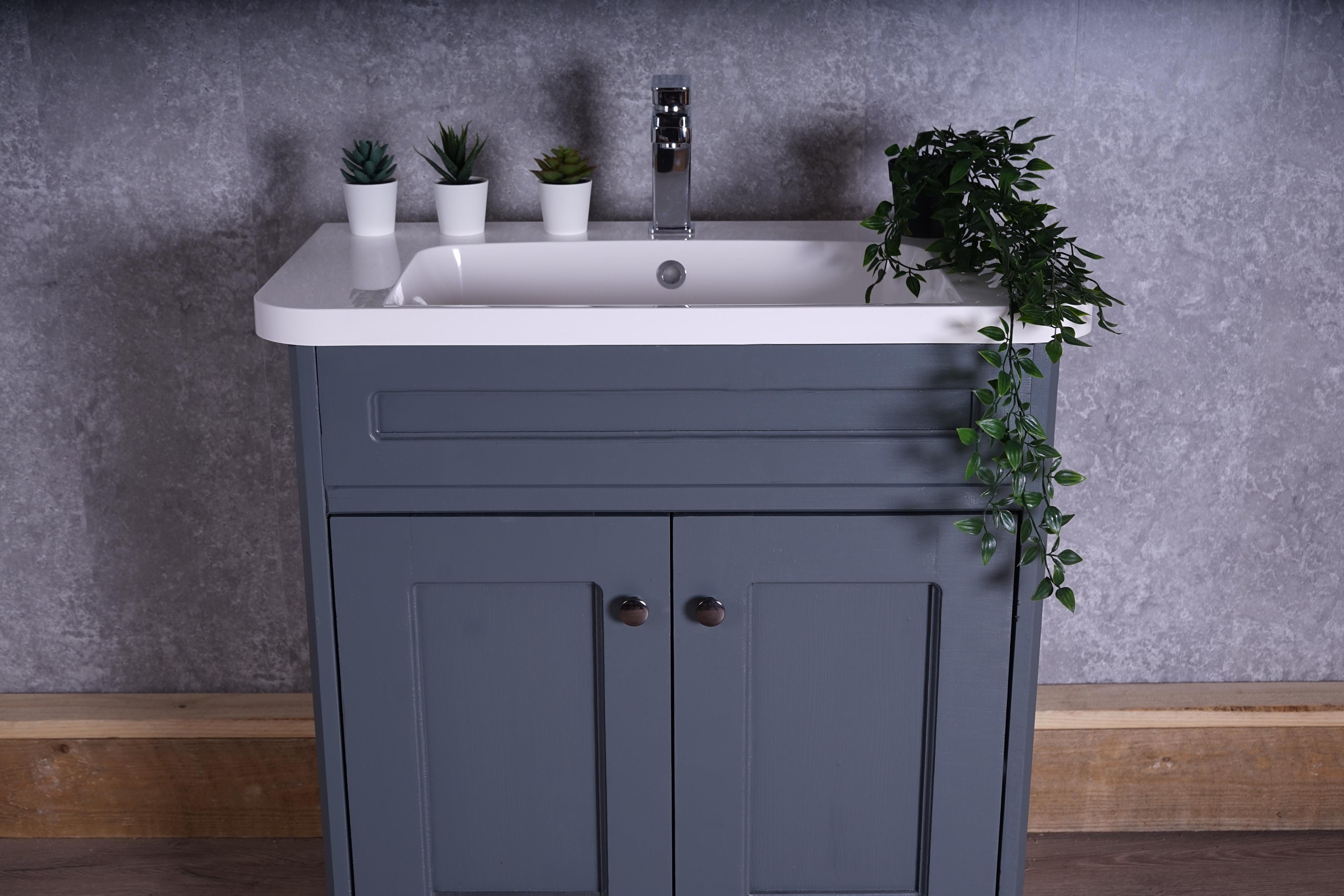 Unidad de tocador estilo agitador moderno con lavabo empotrado | Etsy