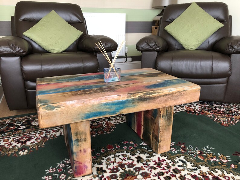 Bespoke Hand Crafted Coloured Coffee Table Made To Order