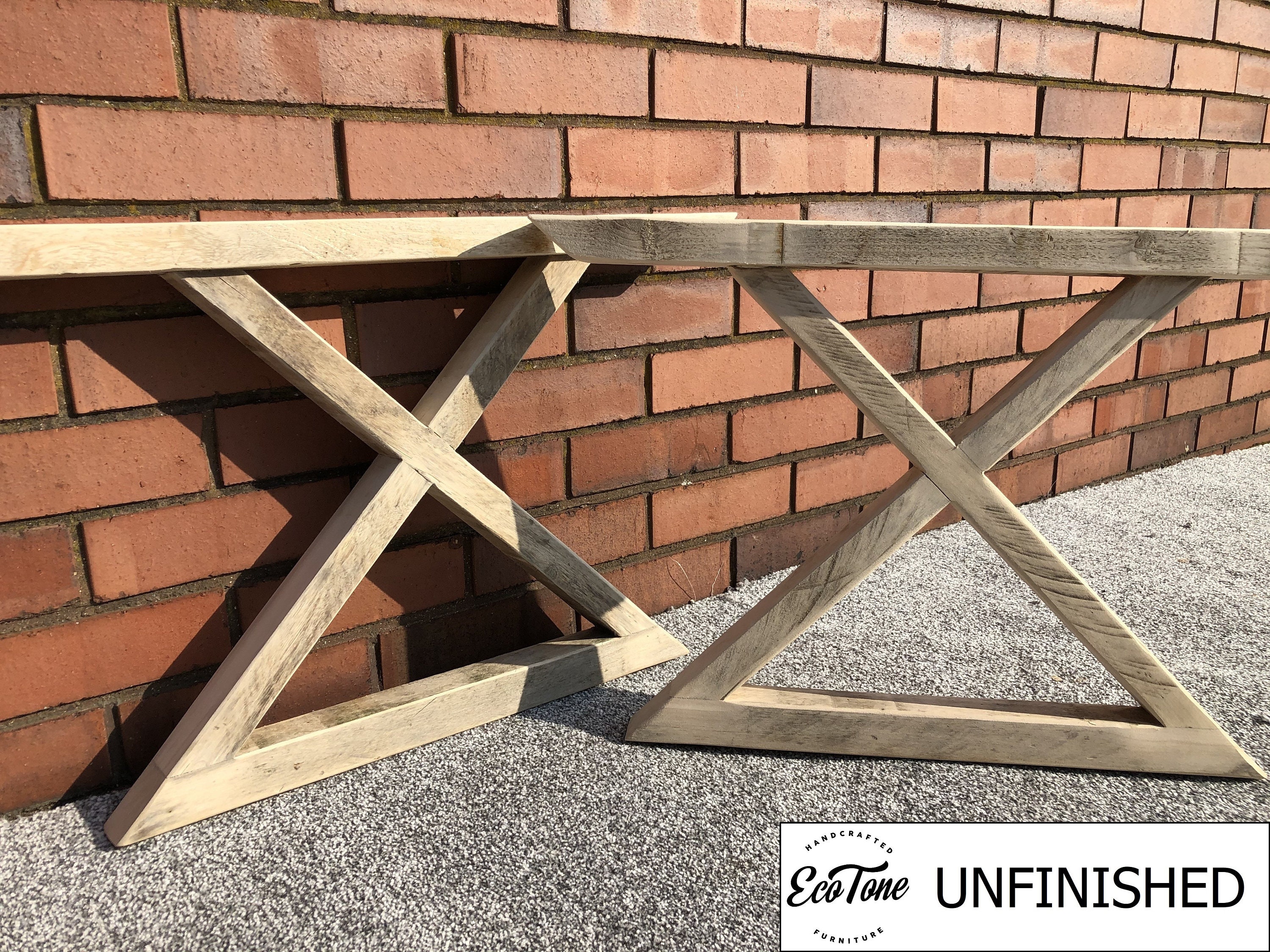 Pair Of Rustic Wooden 'X' Table Legs 15 Available Etsy