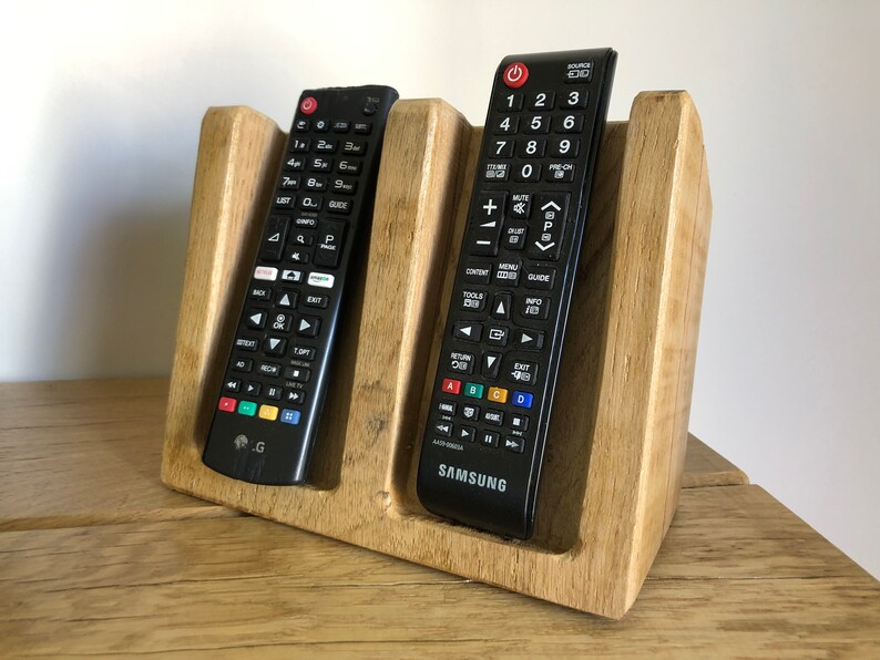 HandBuilt Oak TV Remote Stand Perfect Gift Gift For Him Etsy