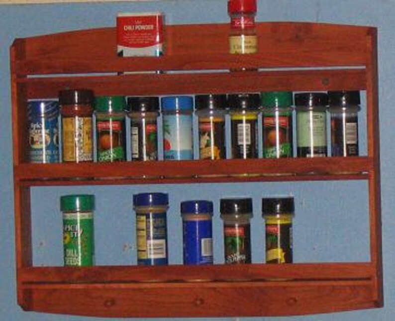 Cherry Wood Spice Racks 3 Tier Wall Hanging 2.5 | Etsy