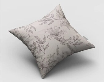 Customised Digital printing Leaf Print cushion cover with Cushion Inner Insert Pad