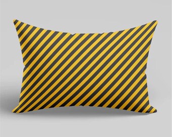 Customised Digital printing Black Striped Rectangular  Round Square  cushion cover with Cushion Inner Insert Pad