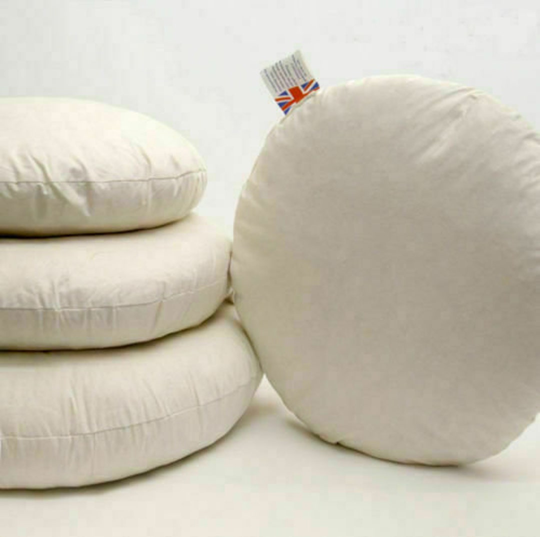 Customised Duck Feather Round Cushion Pads Insert Inners Scatters