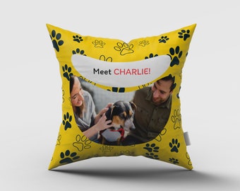 Paw Print Image Cushion Personalised Cushion Cover custom Pillow Cover with Images Printing with Different Size Options with pad