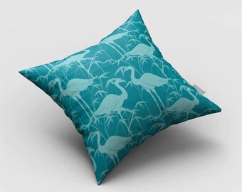 Customised Digital printing Blue Flamingo cushion cover with Cushion Inner Insert Pad