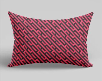 Customised Digital printing Pink Patterned Rectangular  Round Square  cushion cover with Cushion Inner Insert Pad