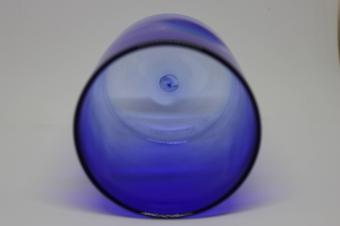 Blue Dimple Whiskey Glass Etsy Israel