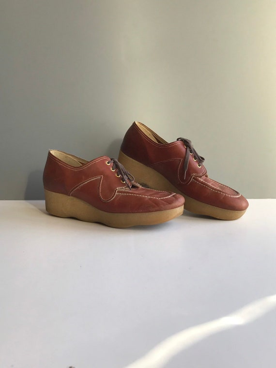 Vintage Leather Oxford Shoes, Modern Vintage Chunk