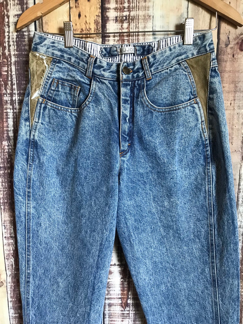 80's Denim Jeans Vintage JouJou High Waisted Denim Jeans | Etsy