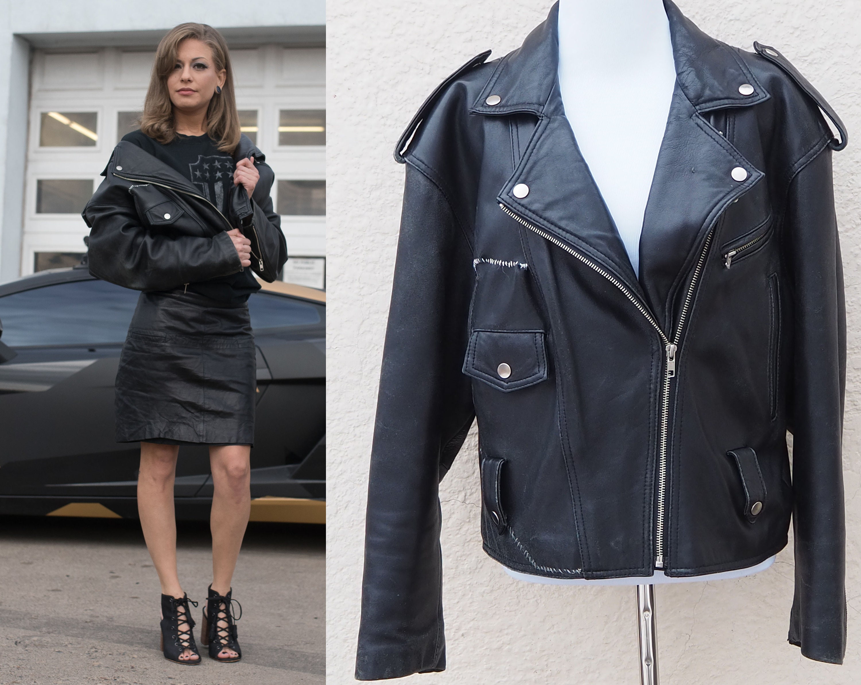 Vintage Moto Jacket 90s Wilson S Leather Biker Size M