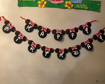 Minnie mouse banner | Etsy