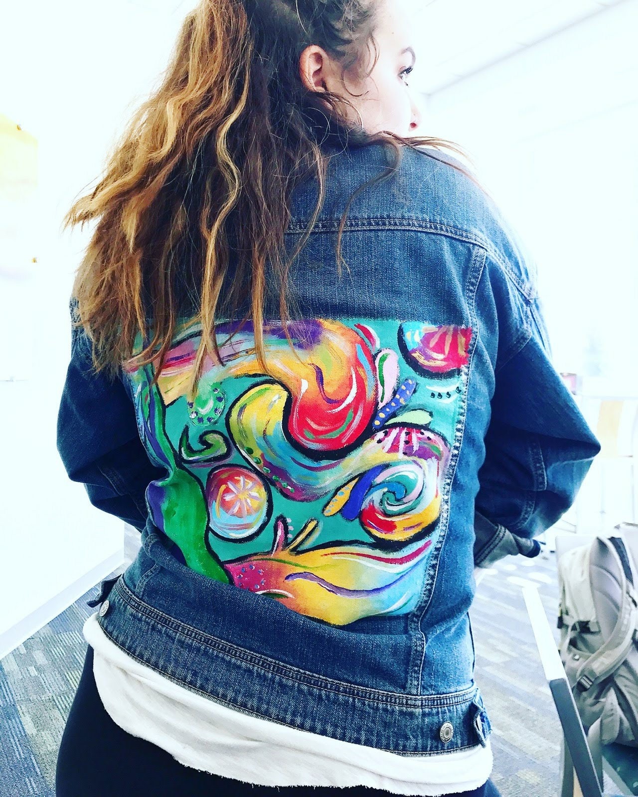 Custom Handpainted Jean Jacket Etsy