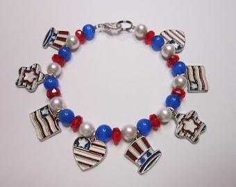 Patriottische geëmailleerde bedelarmband