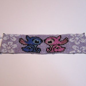 Stitch and Angel Seed Bead Bracelet
