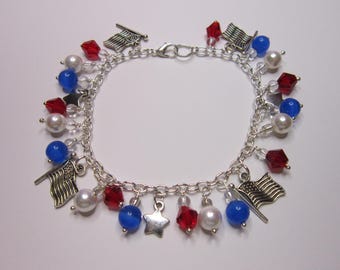 Flags and Star Charm