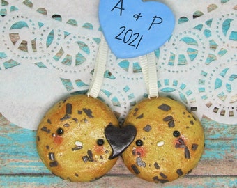 Couples cookie ornament - Personalized ornament - cookie ornament - Christmas gift - best friend gift - Personalized gift - chocolate chip
