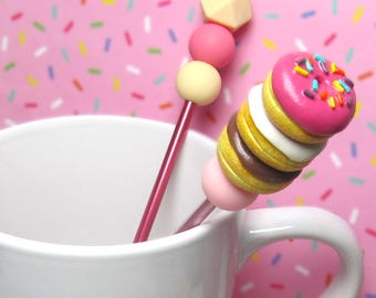 Pink Donut Ami sticks, amigurumi sticks, sewing sticks, plushie sticks, knitting sticks, sewing stick set, crochet sewing sticks, set of 2
