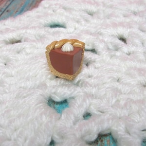 Handmade Pumpkin Pie Slice Stitch Marker, Crochet Tool, Knitting Progress Keepers