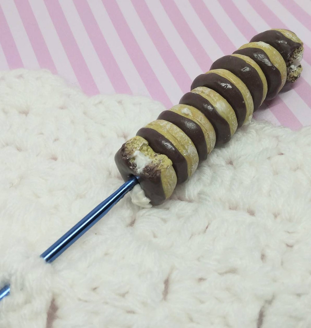 Donut Crochet Hook Doughnuts Polymer Clay Crochet Hook Etsy