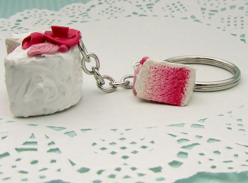 Cake Keychain Ombre Cake Cake Polymer Clay Charm Clay Etsy