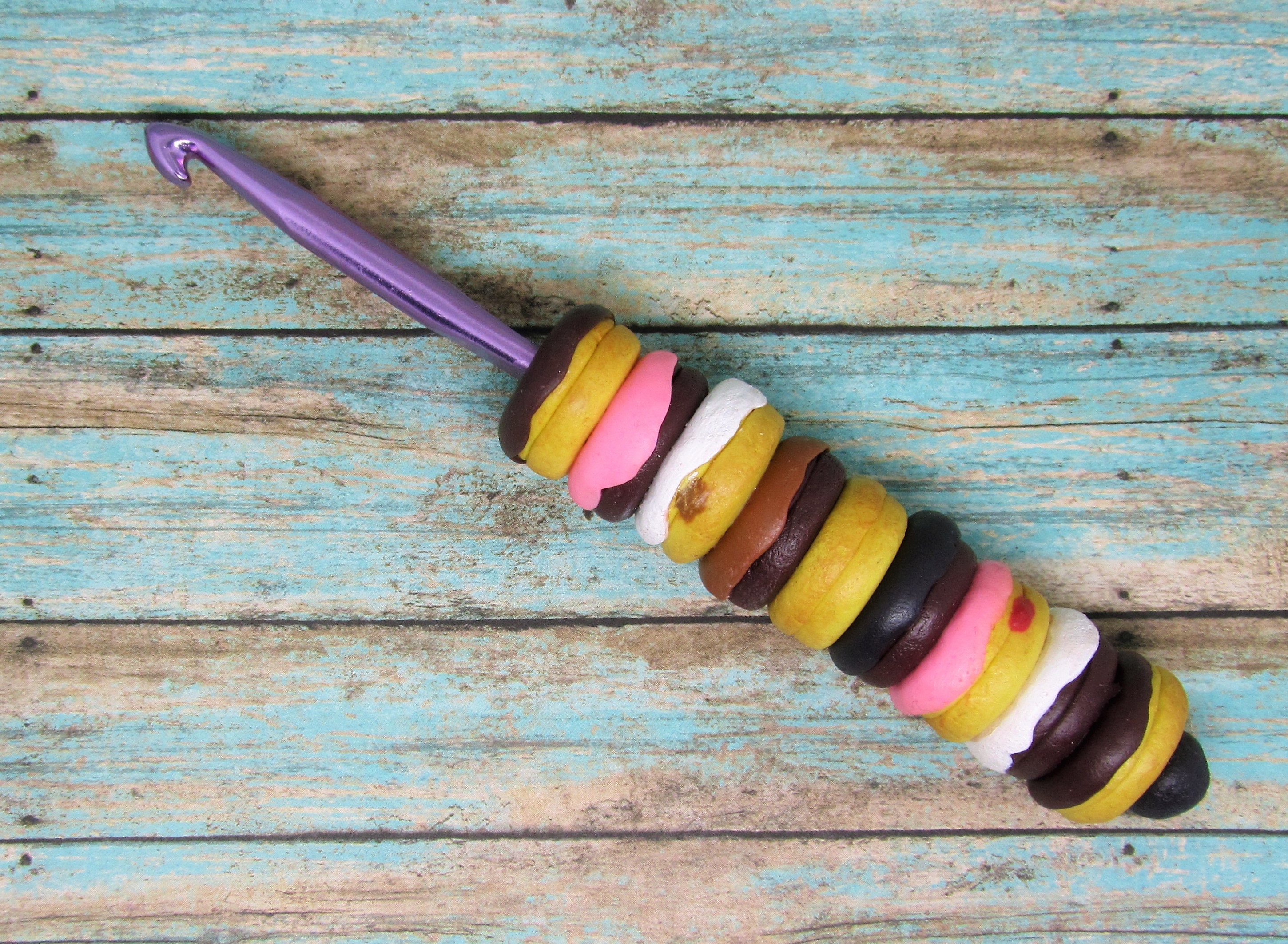 Donut crochet hook Doughnuts polymer clay crochet hook Etsy