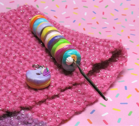 MADE TO ORDER Sprinkled Donut Polymer Clay Crochet Hook Set of 6, Clay  Crochet Hooks, Cute Crochet Hooks, Crochet Hook Set 