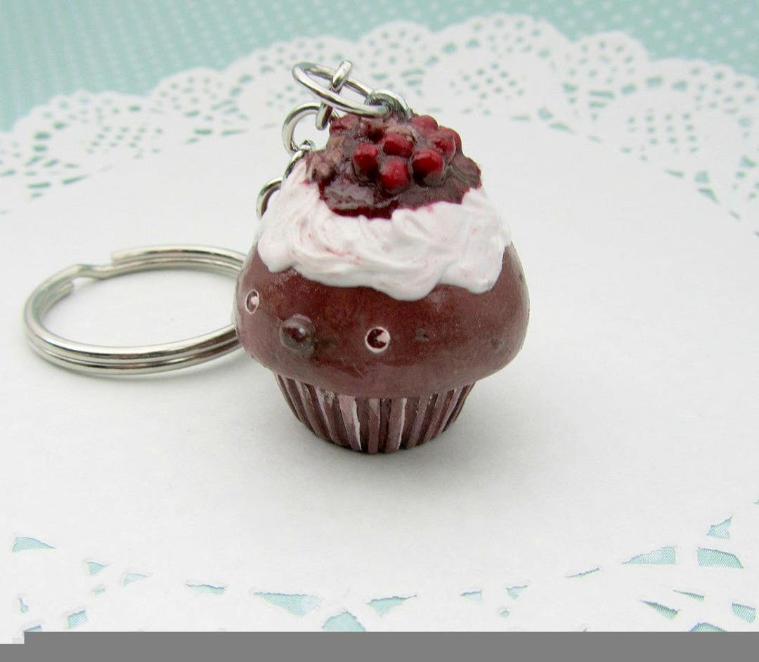 Muffin Charm Keychain Big Charm Polymer Clay Charm Clay Etsy
