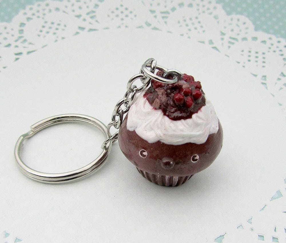 Muffin Charm Keychain Big Charm Polymer Clay Charm Clay Etsy