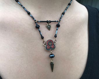Embellished crystal necklace