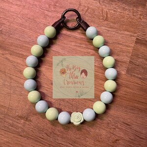 Beaded Dog Collar |Dog Necklace | Beaded Collar |Pearls | Slip on Dog Collar | Blue & Green