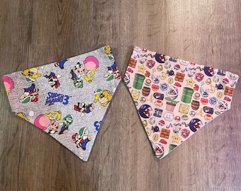 Super Mario Pet Bandana| Mario &Luigi |Over The Collar Pet Bandana |Scrunchie Bandana