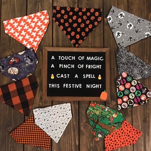 Halloween Dog Bandana/ Halloween/ Over The Collar Dog Bandanas