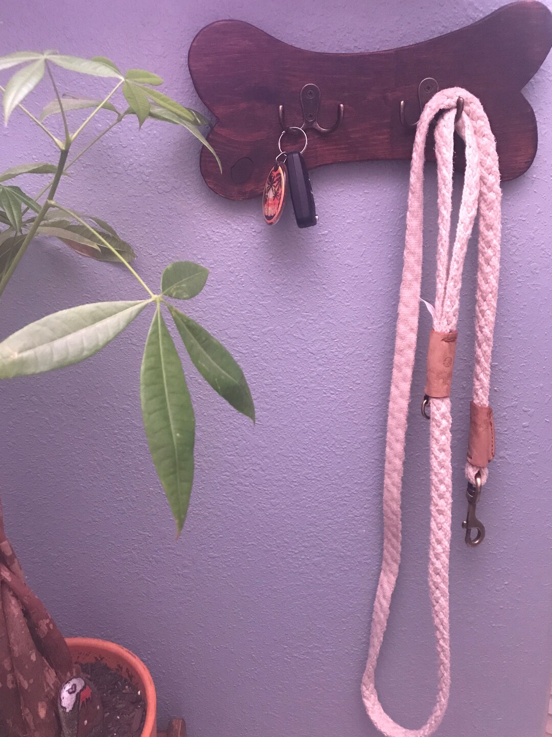 Bone Shaped Dog Leash Holderkey Holder Dog Loveleash Etsy