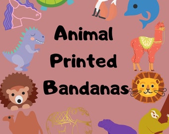 dog bandana/animal print bandana/ dolphin dog bandana/ pet  bandana/ llama dog bandana/ over the collar dog bandana/ hedgehog bandana