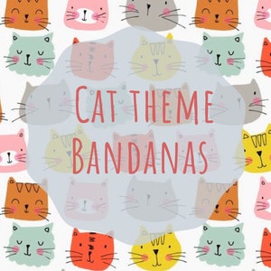 CAT Theme bandanas/ Dog bandanas/ Pet bandana/ over the collar bandana