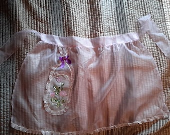 Vintage Sheer Nylon Lilac Hostess Apron