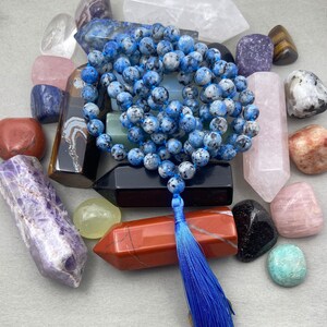 Blue agate mala best sale