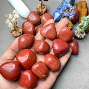 Red Jasper Tumbled Stone: Polished Grounding Crystal
