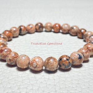 Brown Agate Bracelet, Beaded Bracelet for Healing & Balance, Natural Stone Jewelry, Stylish Gift for Her, Earthy Bohemian Accessory