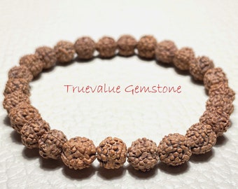 Rudraksha Bracelet - Handcrafted Beaded Bracelet for Spiritual Healing & Meditation, Unique Hindu Gift Idea