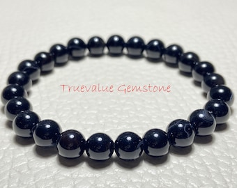 Black Onyx Bracelet, Beaded Healing Jewelry for Men And Women, 8mm Stamina Beads, Unique Gift Idea for Her & Him