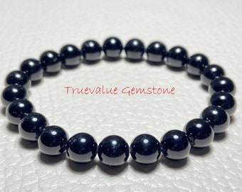 Black Tourmaline Bracelet Beaded Essential Oils Diffuser Friendship Gift for Him Best Friend