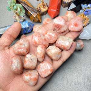Sunstone Tumble, Energize Your Life, Tumbled Sunstone, Sunstone, Polished Sunstone Tumbles, Crystal Tumbles, Orange Sunstone Gemstone