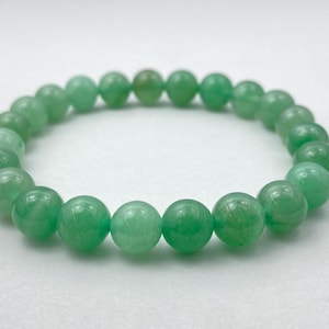 Green Aventurine Bracelet | Healing Crystal Beaded Bracelet | 8mm Gemstone Bracelet for Friendship & Gift Ideas