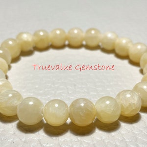 Yellow Calcite Bracelet, Beaded Energy Bracelet, Healing Jewelry, Positive Vibes, Gift for Her, Crystal Accessory, Natural Stone Bracelet